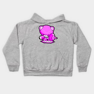 Gundam War Bear pink Kids Hoodie